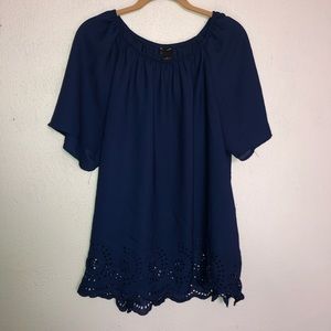Navy blue blouse New Direction